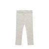 Organic Cotton Modal Everyday Legging - Narrow Stripe Gazelle/Oat