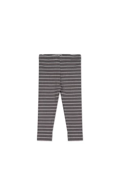 Organic Cotton Modal Everyday Legging - Daily Stripe Wolf/Cloud