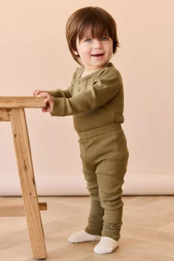 Organic Cotton Modal Everyday Legging - Cricket