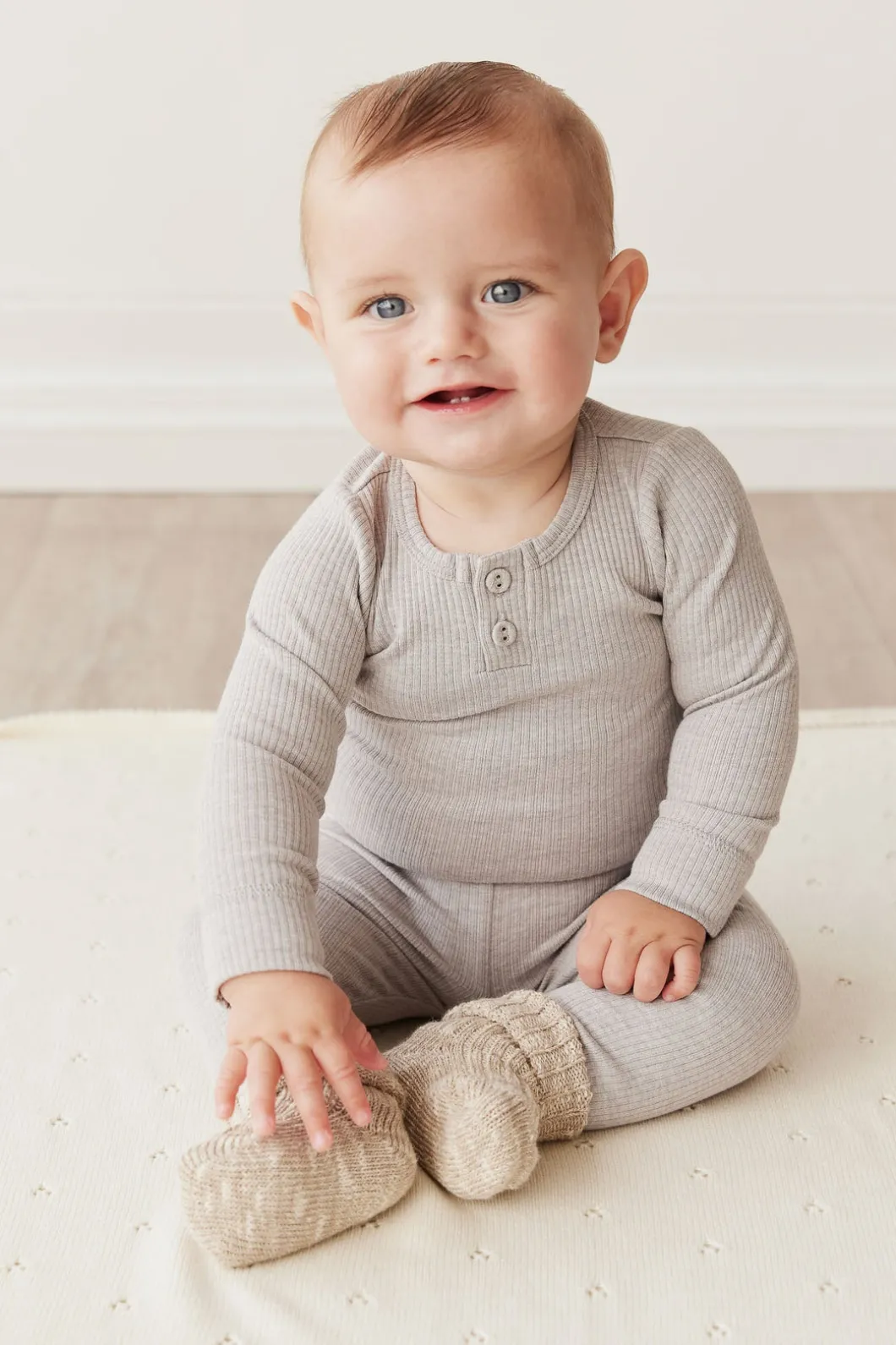 Organic Cotton Modal Everyday Legging - Icicle Marle