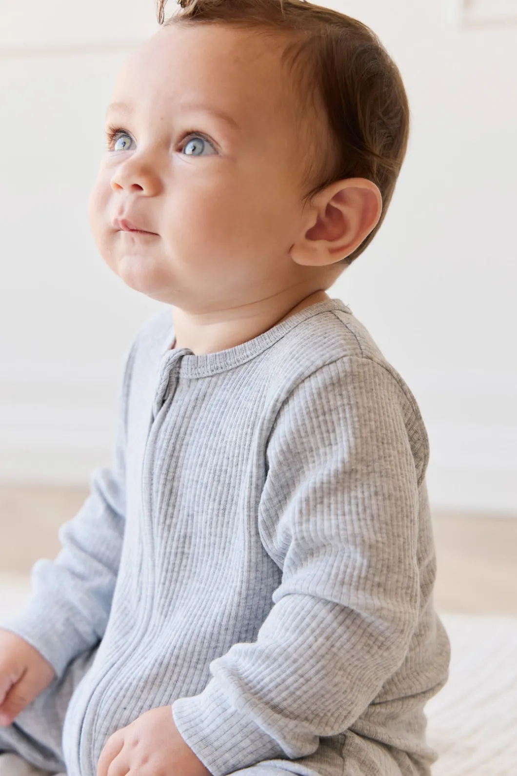 Organic Cotton Modal Frankie Onepiece - Light Grey Marle