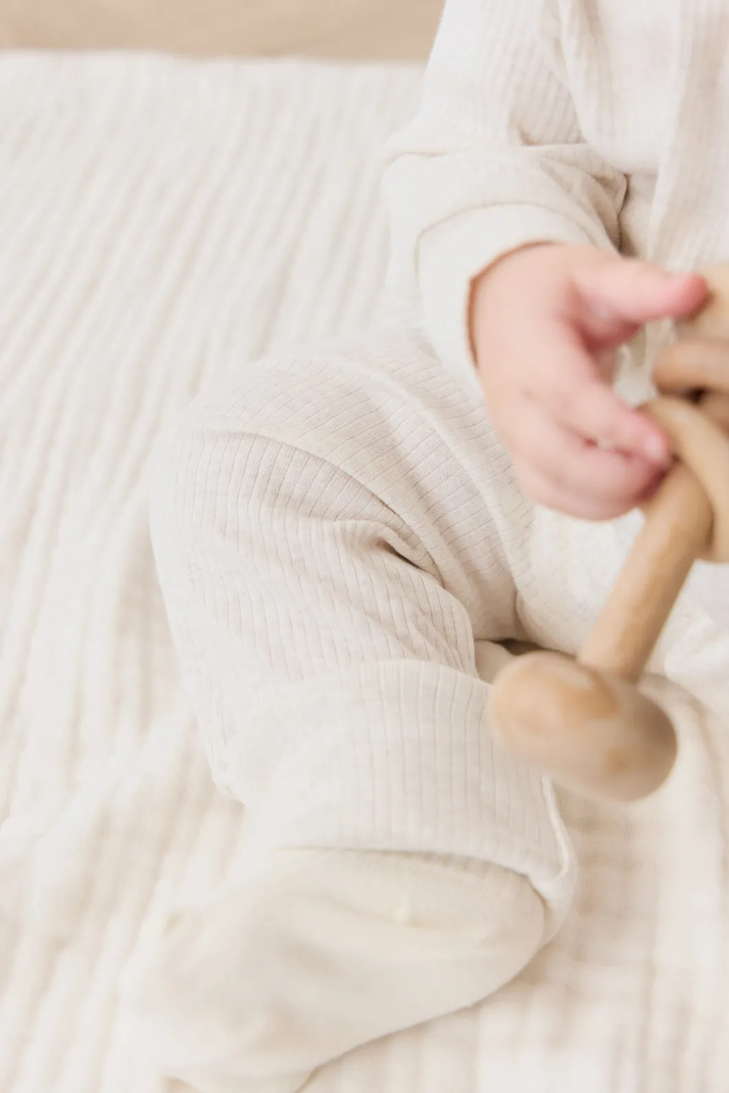 Organic Cotton Modal Frankie Onepiece - Oatmeal Marle