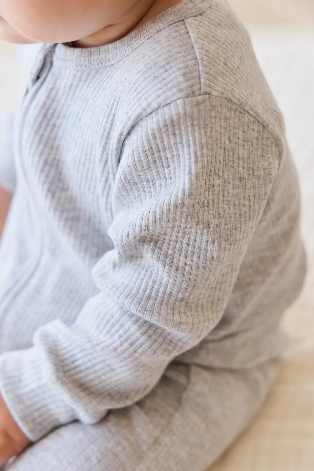 Organic Cotton Modal Frankie Onepiece - Light Grey Marle