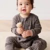 Organic Cotton Modal Gracelyn Onepiece - Daily Stripe Wolf/Cloud