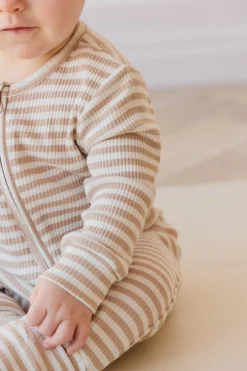 Organic Cotton Modal Gracelyn Onepiece - Narrow Stripe Baker/Cloud