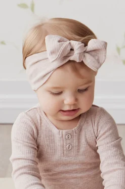 Organic Cotton Modal Headband - Powder Pink Marle