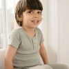 Organic Cotton Modal Henley Tee - Willow