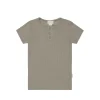 Organic Cotton Modal Henley Tee - Twig