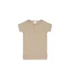 Organic Cotton Modal Henley Tee - Fawn