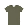 Organic Cotton Modal Henley Tee - Sicilian Olive