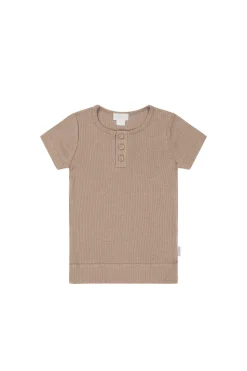 Organic Cotton Modal Henley Tee - Mountain