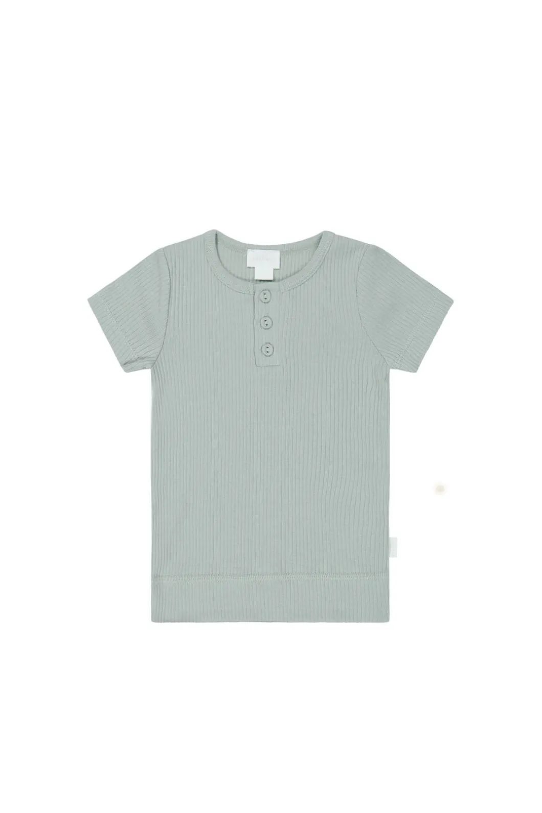 Organic Cotton Modal Henley Tee - Mineral