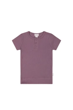 Organic Cotton Modal Henley Tee - Della