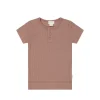 Organic Cotton Modal Henley Tee - Powder