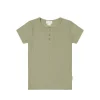 Organic Cotton Modal Henley Tee - Tea Tree