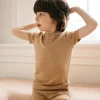 Organic Cotton Modal Henley Tee - Honeycomb