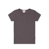 Organic Cotton Modal Henley Tee - Carob