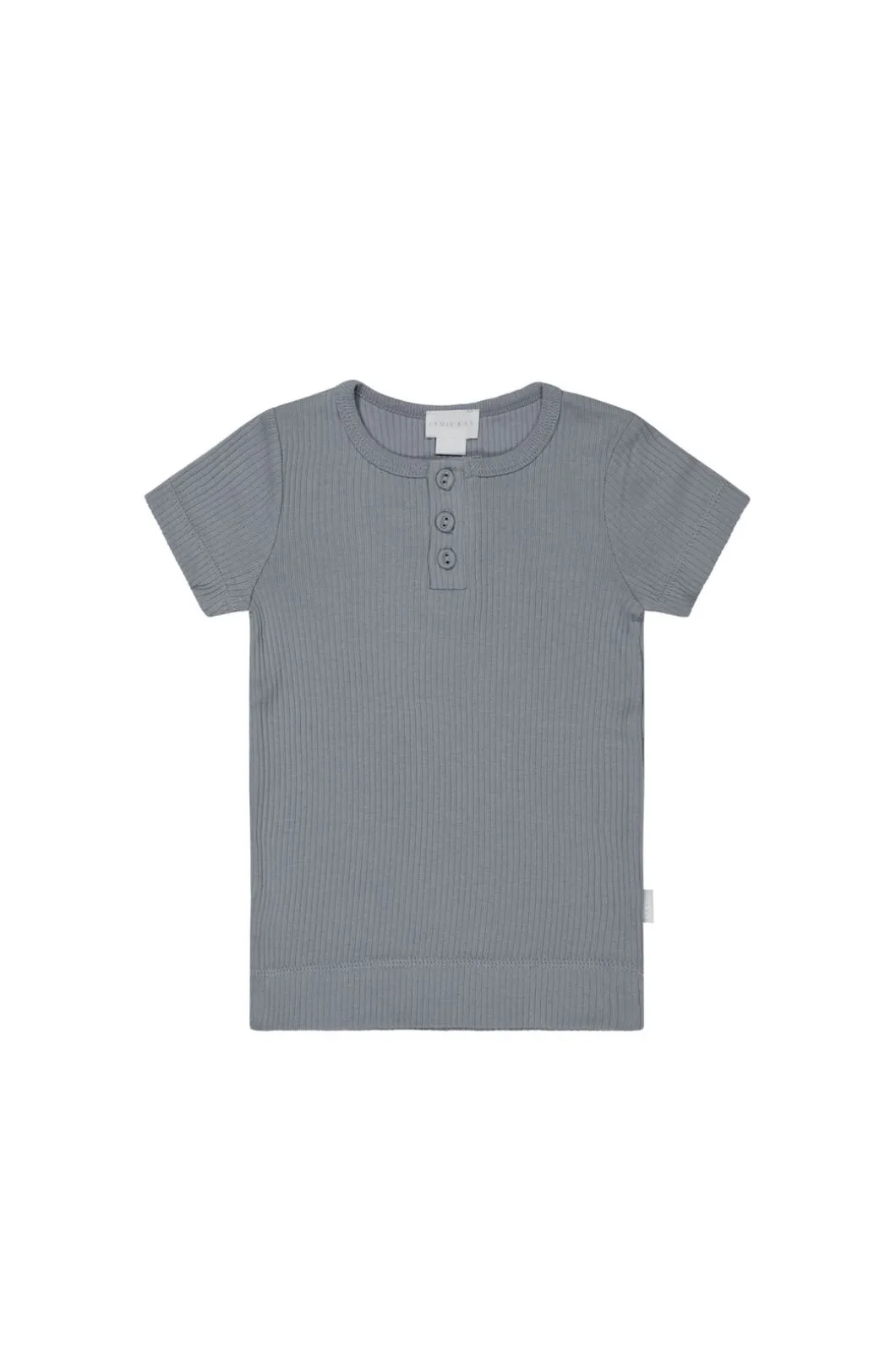 Organic Cotton Modal Henley Tee - Finch