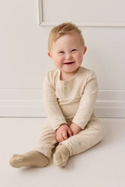 Organic Cotton Modal Legging - Milky Way Buff