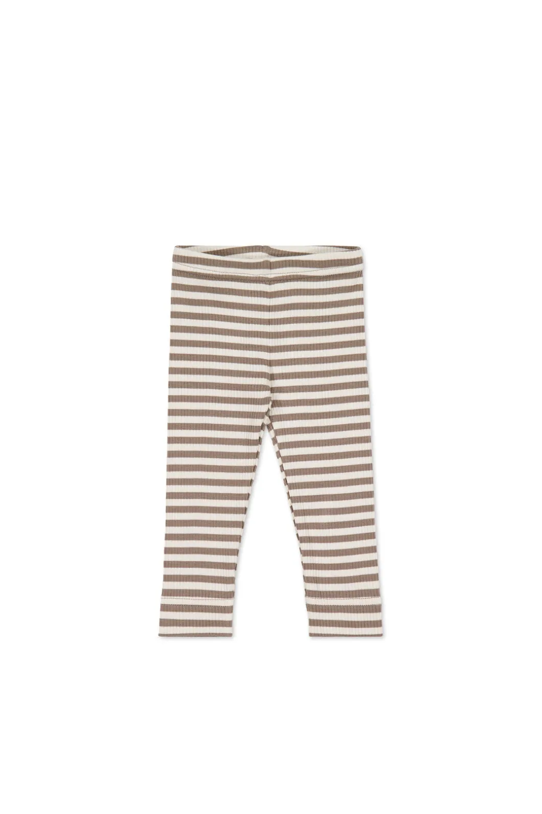 Organic Cotton Modal Legging - Narrow Stripe Tweed/Cloud