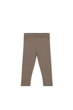 Organic Cotton Modal Legging - Brownie Marle