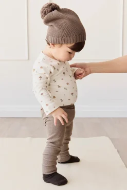 Organic Cotton Modal Legging - Brownie Marle