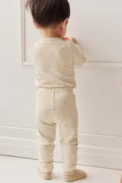 Organic Cotton Modal Legging - Milky Way Buff