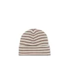 Organic Cotton Modal Lennon Beanie - Narrow Stripe Tweed/Cloud