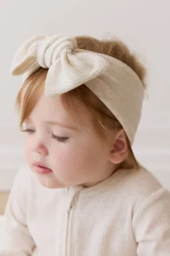 Organic Cotton Modal Lilian Headband - Oatmeal Marle