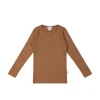 Organic Cotton Modal Long Sleeve Henley - Baker
