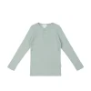 Organic Cotton Modal Long Sleeve Henley - Mineral