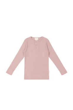 Organic Cotton Modal Long Sleeve Henley - Doll