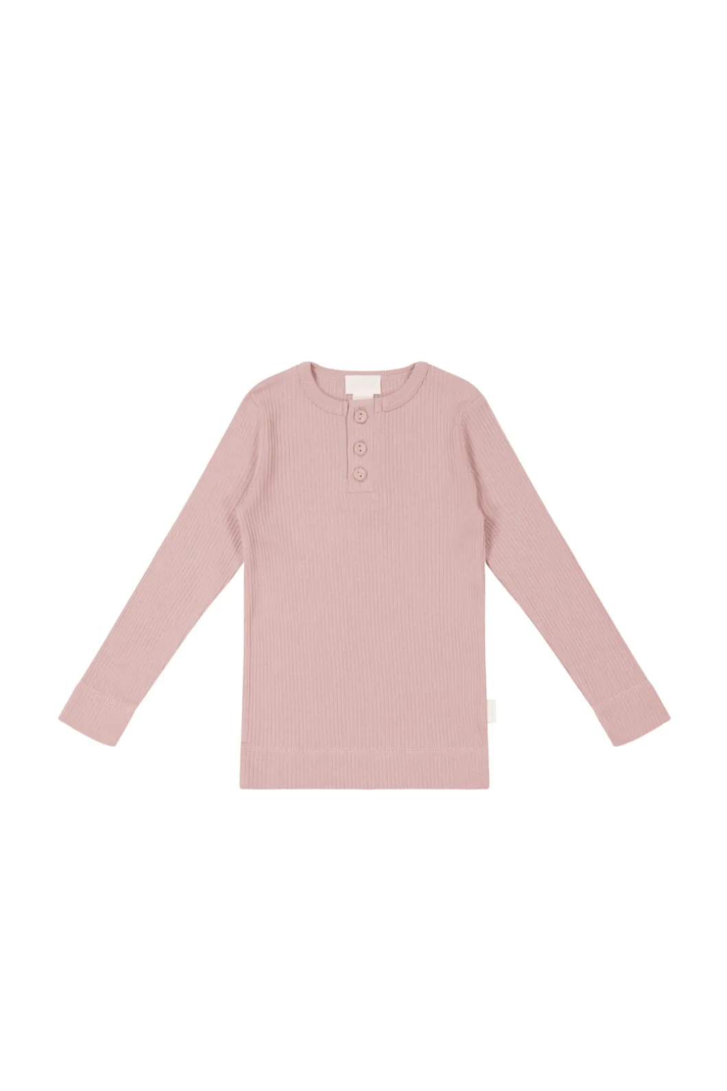 Organic Cotton Modal Long Sleeve Henley - Doll