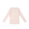 Organic Cotton Modal Long Sleeve Henley - Morgan Pink
