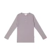 Organic Cotton Modal Long Sleeve Henley - Vintage Berry