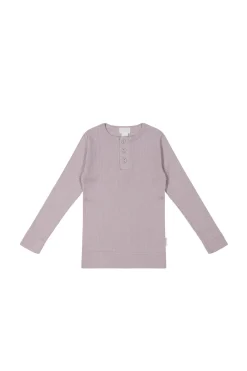 Organic Cotton Modal Long Sleeve Henley - Daydream