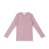 Organic Cotton Modal Long Sleeve Henley - Vintage Violet