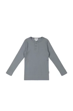 Organic Cotton Modal Long Sleeve Henley - Finch