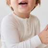 Organic Cotton Modal Long Sleeve Henley - Milk
