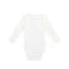 Organic Cotton Modal Long Sleeve Bodysuit - Milk