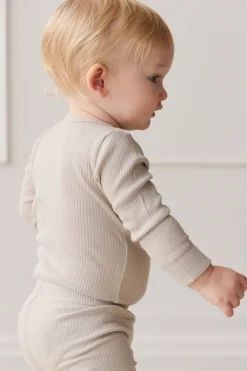 Organic Cotton Modal Long Sleeve Bodysuit - Milford