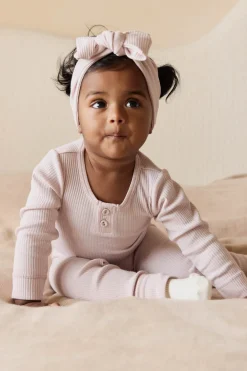 Organic Cotton Modal Long Sleeve Bodysuit - Violet Tint