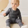 Organic Cotton Modal Long Sleeve Bodysuit - Milky Way Icelandic
