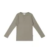 Organic Cotton Modal Long Sleeve Henley - Twig
