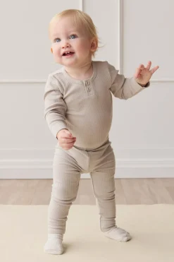 Organic Cotton Modal Long Sleeve Bodysuit - Milford