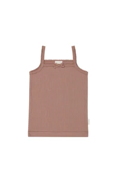 Organic Cotton Modal Singlet - Powder