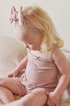 Organic Cotton Modal Singlet - Peony Marle