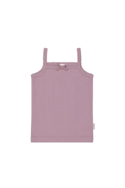 Organic Cotton Modal Singlet - Sweet Mauve