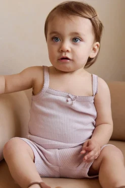 Organic Cotton Modal Singlet - Violet Tint