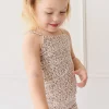 Organic Cotton Modal Singlet - Amber Eggnog